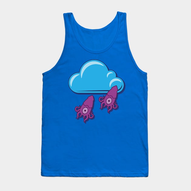 Cloudy with a chance of squidfall Tank Top by DCLawrenceUK